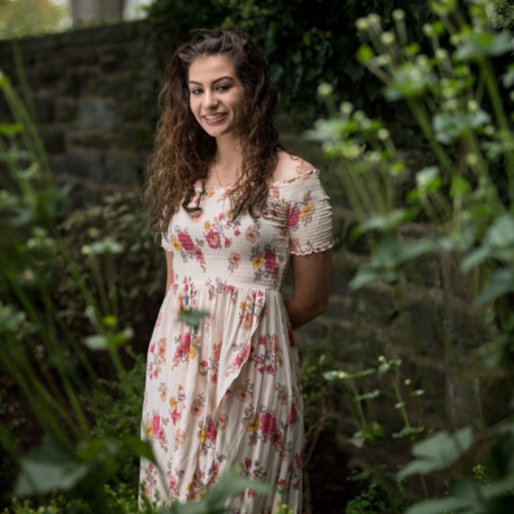 Floral Off the Shoulder Asymmetrical Dress